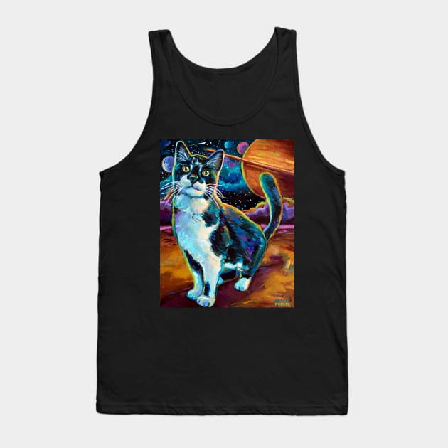 James Webb Telescope Space Cat by Robert Phelps Tank Top by RobertPhelpsArt